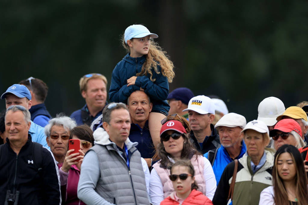 Spectators enjoy the action at Walton Heath during the AIG Women's Open in 2023